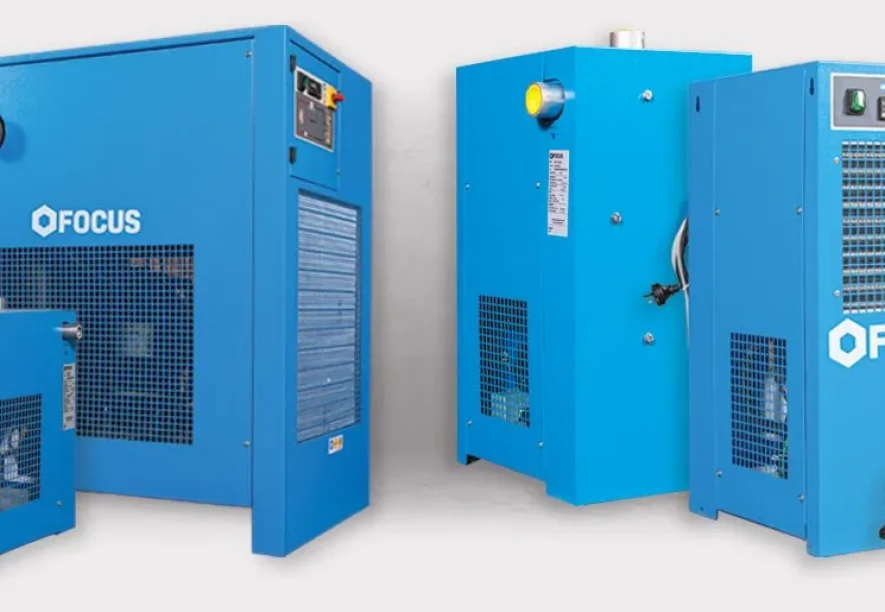 Blue air dryers — Air Compressors in Toowoomba, QLD